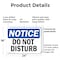 Signmission Do Not Disturb, 24 in W x Rectangle, Plastic OS-2PACK-NS-P-1824-L-11147 - alternate 2